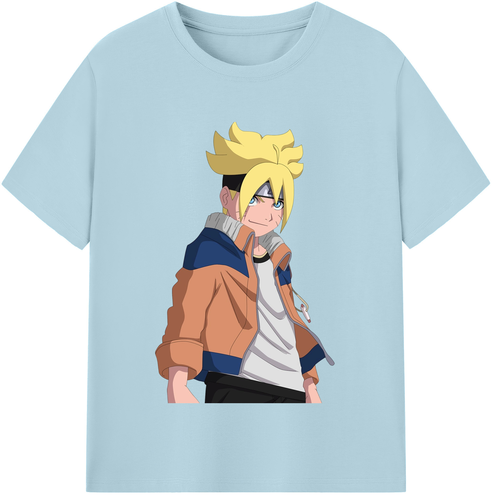 （画像用） NARUTO -ナルト- うずまき ナルト Uzumaki Naruto 綿100％半袖Tシャツ（フロントプリント）